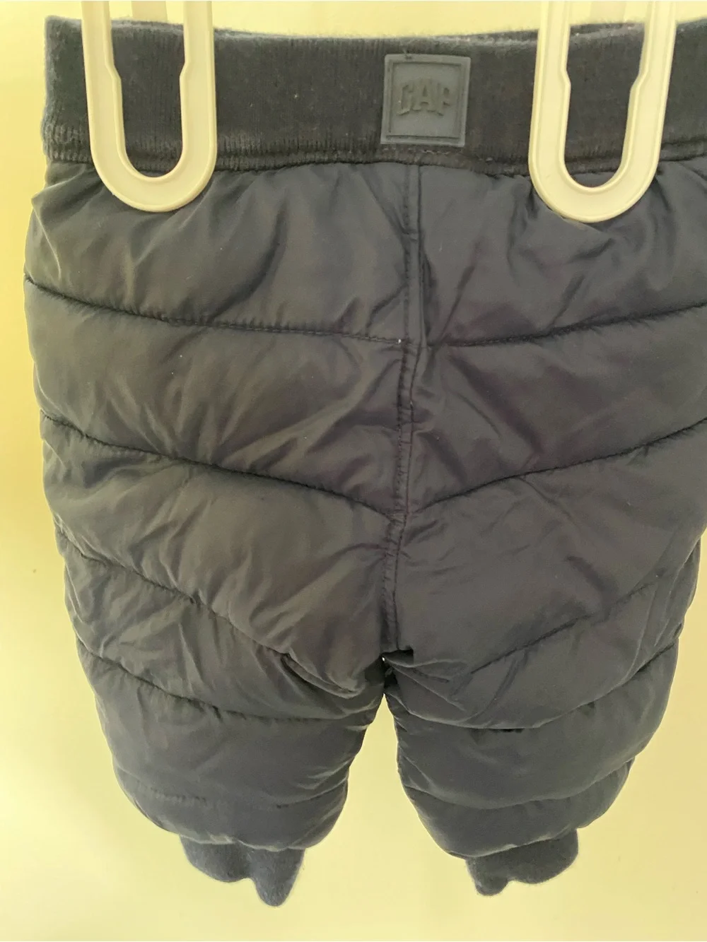 GAP Baby Quilted Navy Puffer Pants